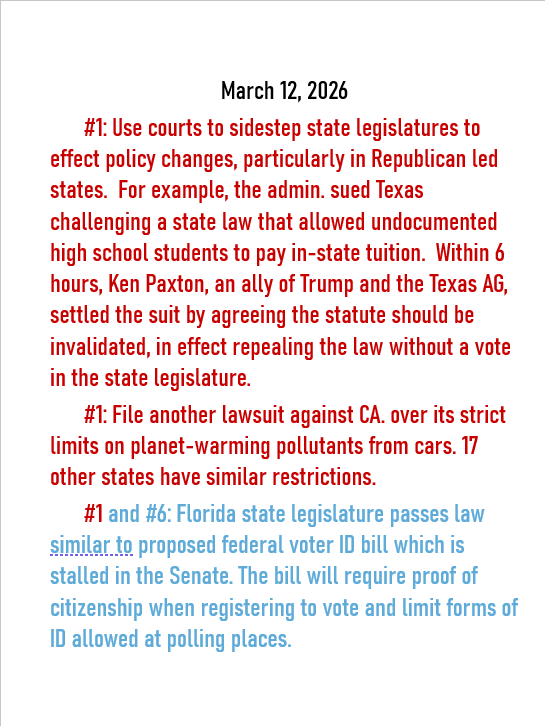 March 12, 2026 threats to American democracy