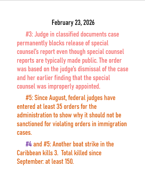 Feb 23, 2026 threats to American democracy