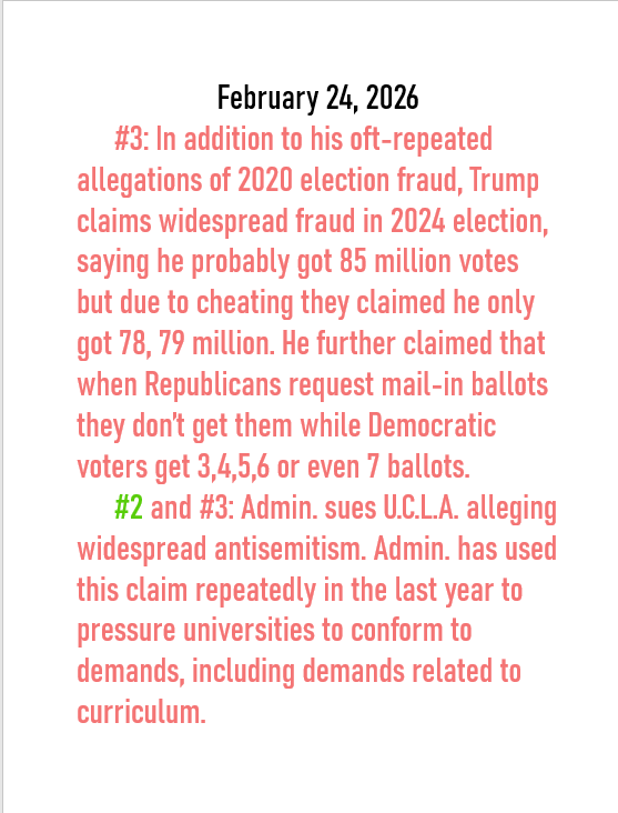 Feb 24, 2026 threats to American democracy