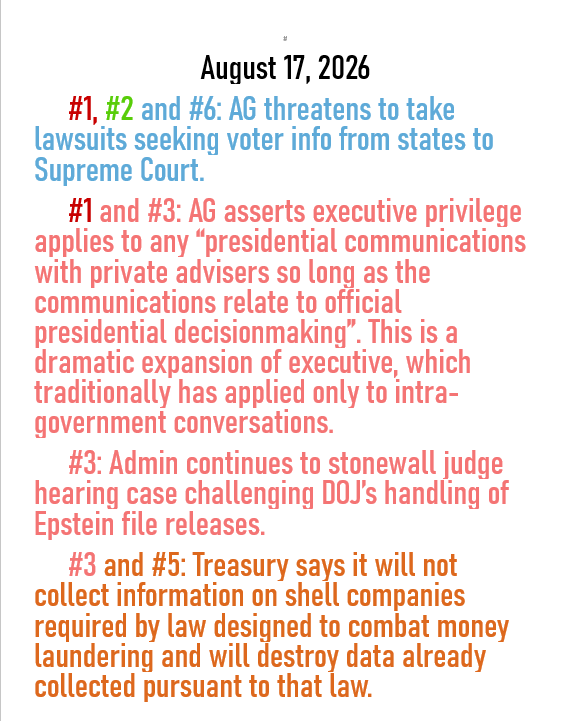 August 17, 2026 threat to American democracy
