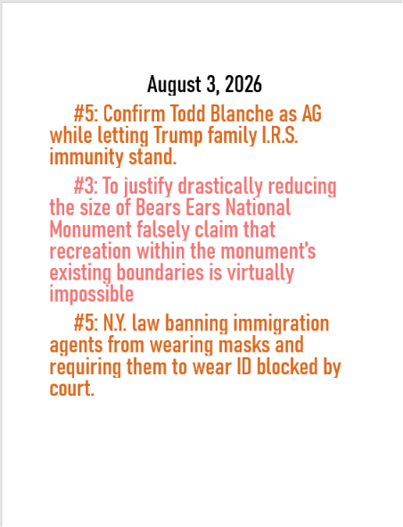 August 3, 2026 threat to American democracy
