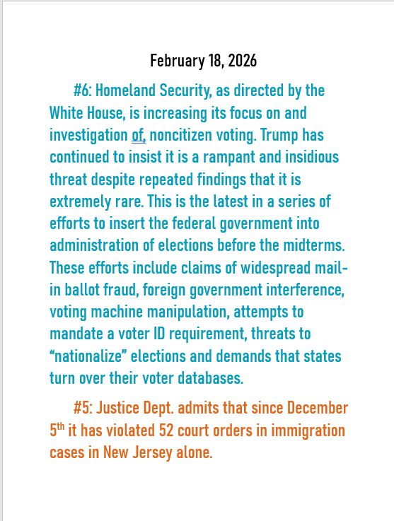 Feb 18, 2026 threats to American democracy