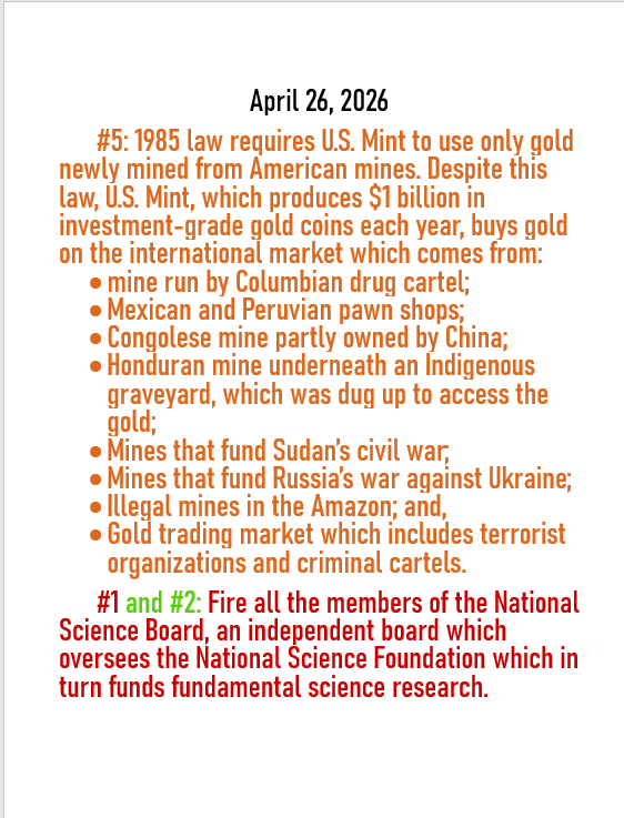 April 26, 2026 daily threats to American demoncracy