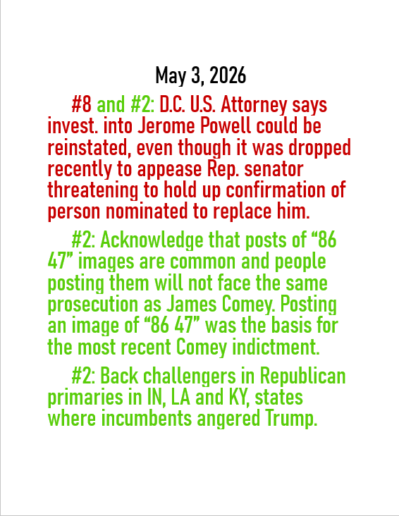 May 3, 2026 threats to American democracy
