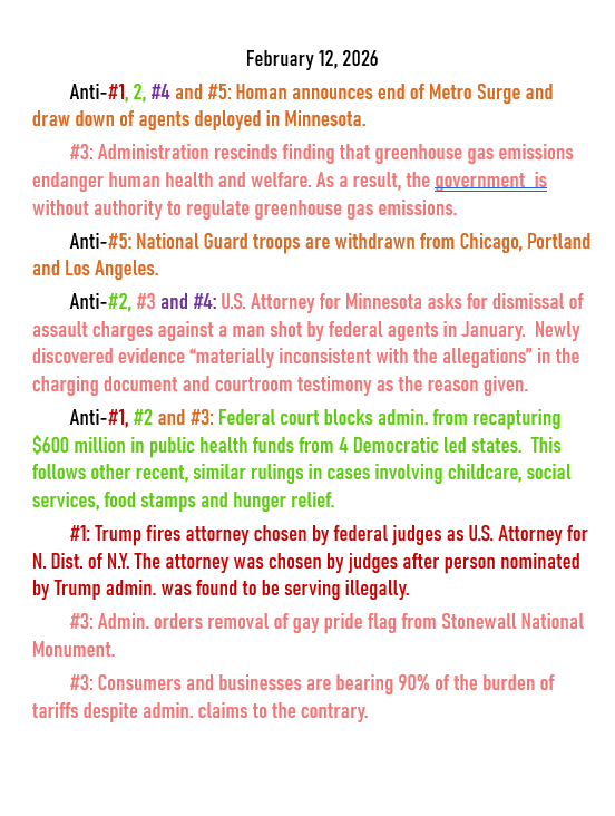 Feb 12, 2026 threats to American democracy