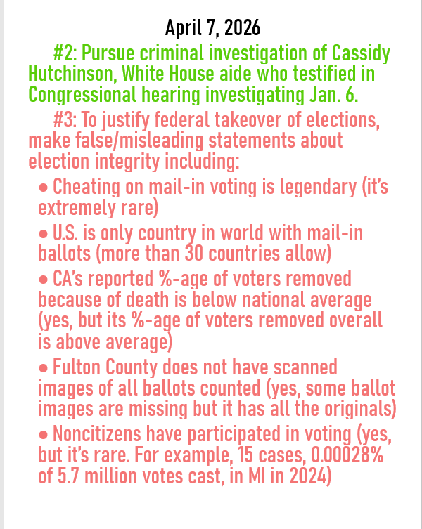 April 7, 2026 threat to American democracy