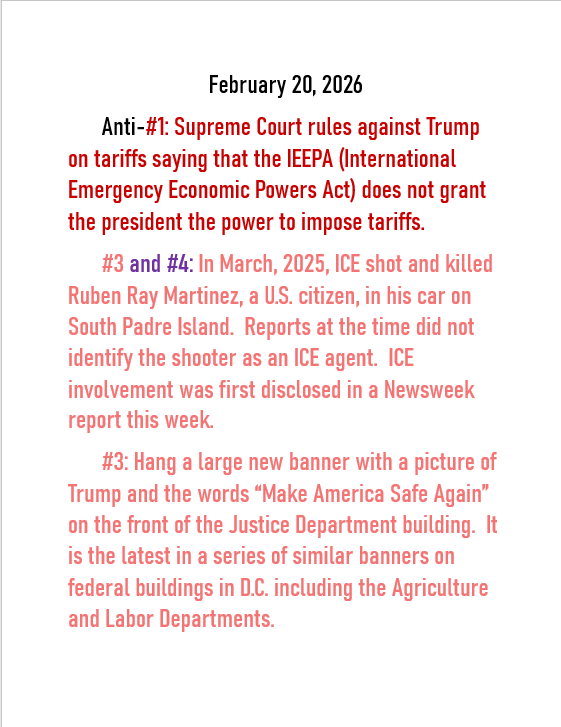 Feb 20, 2026 threats to American democracy