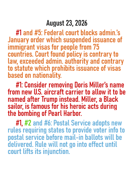 August 23, 2026 threat to American democracy