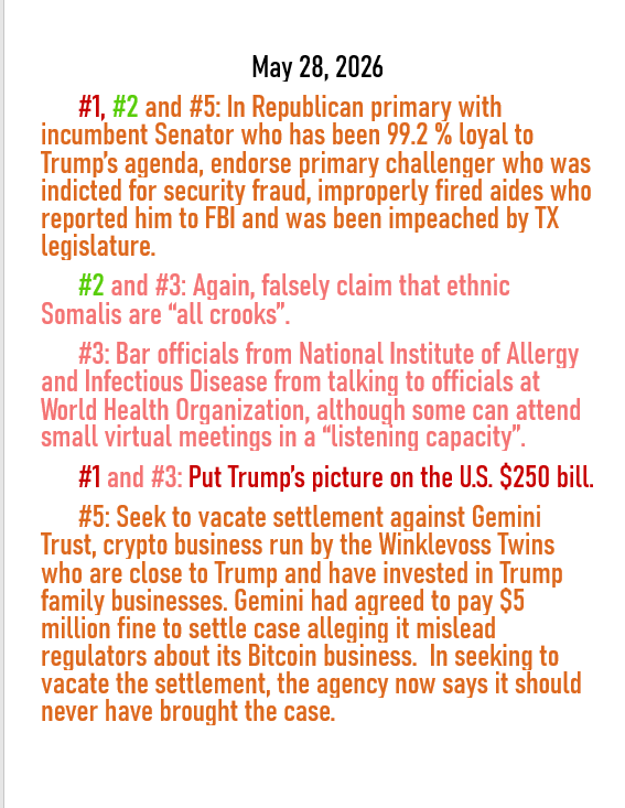 May 28, 2026 threats to American democracy