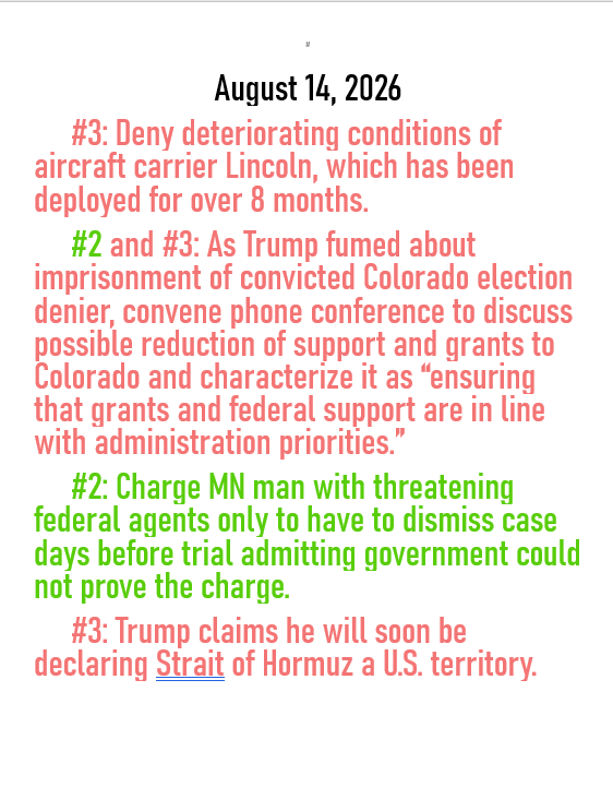 August 14, 2026 threat to American democracy