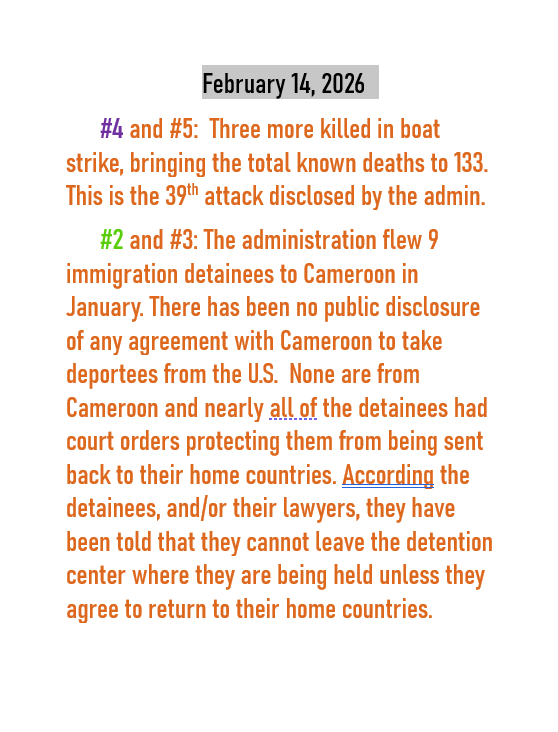 Feb 14, 2026 threats to American democracy