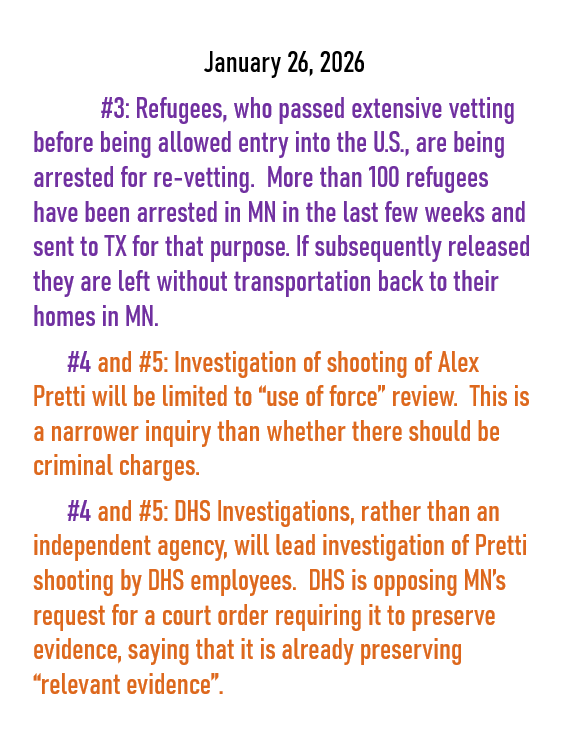 Jan 26,  2026 daily threats to American democracy