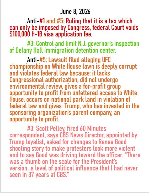 June 8, 2026 threats to American democracy