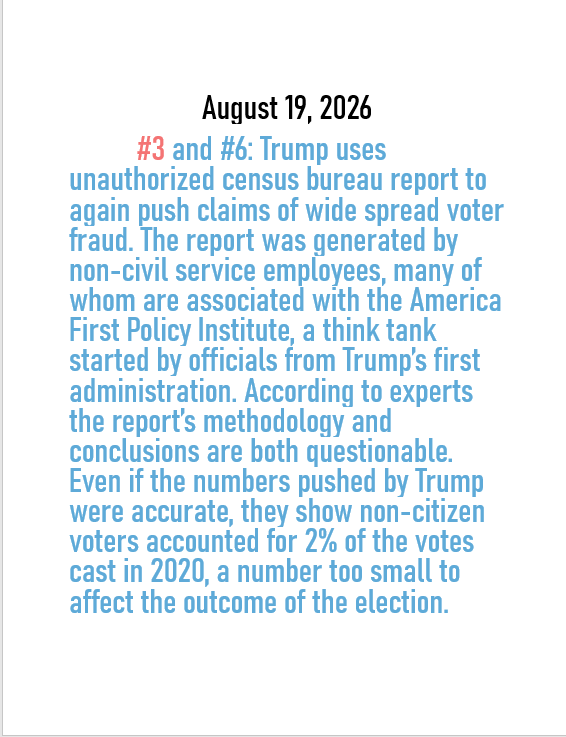August 19, 2026 threat to American democracy