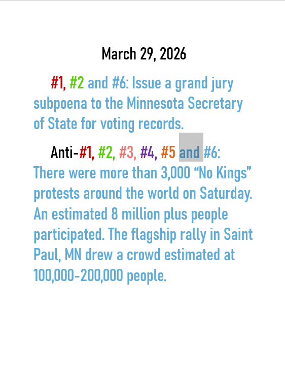 March 29, 2026 threats to American democracy