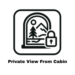 Simplified icon of a landscape with a tree and mountain inside a window, with a padlock symbol indicating security or access restriction.