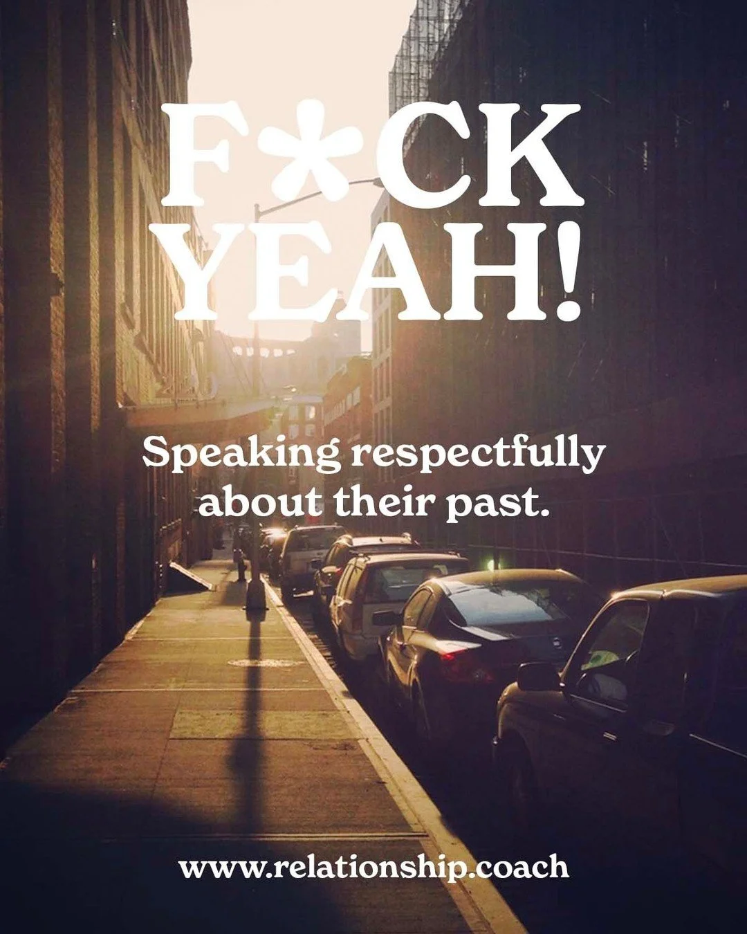 F*CK YEAH! Speaking respectfully about their past: Relationship green flag. Questioning your relationship? Questioning yourself? Let's talk.  www.relationship.coach