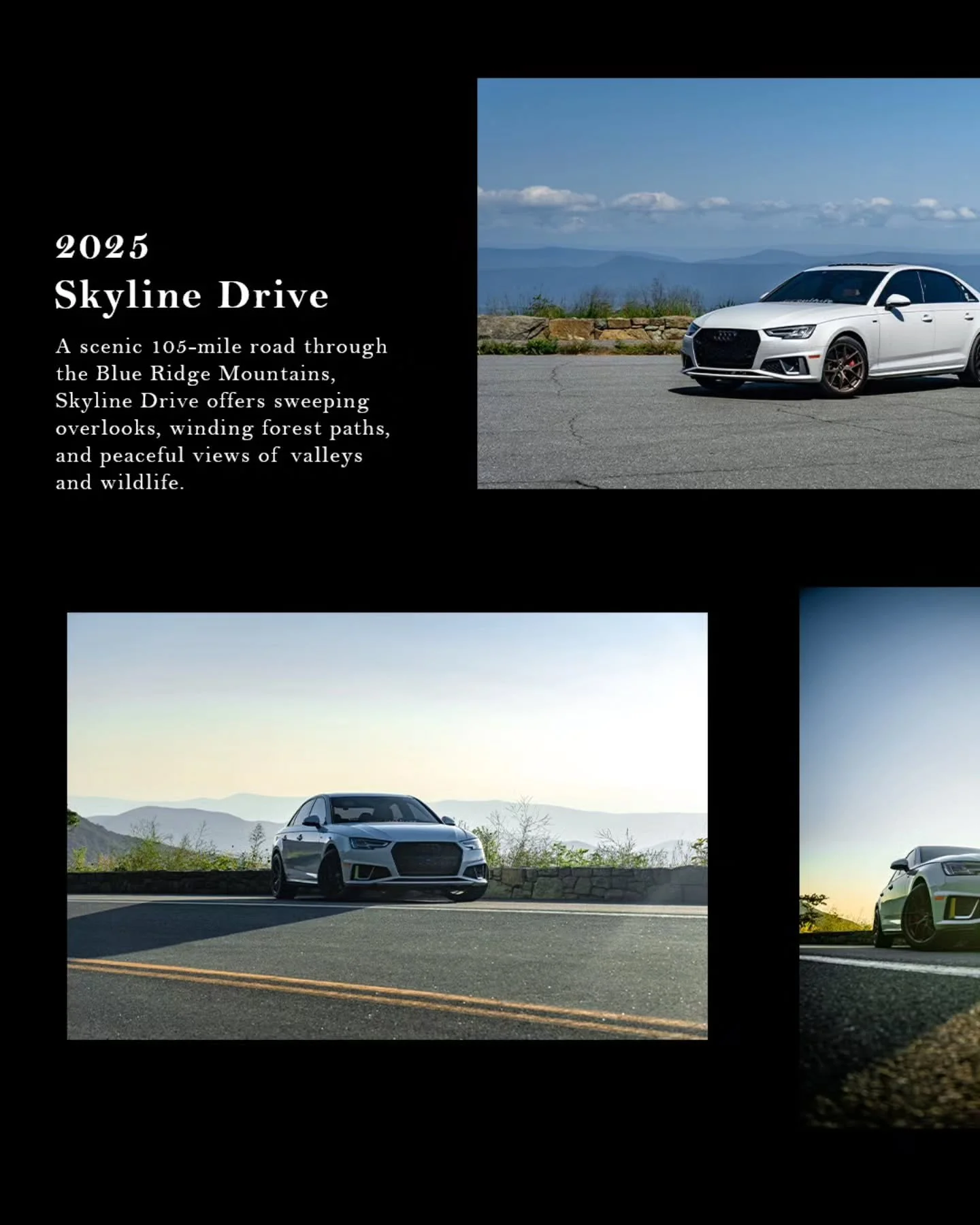 My first time out to #skylinedrive at @shenandoahnps
Had a great time with @b_berry301
#audisociety #audisport #audia4 #audiworld #audi #skylinedrivevirginia #sunset #shenandoah #shenandoahnationalpark