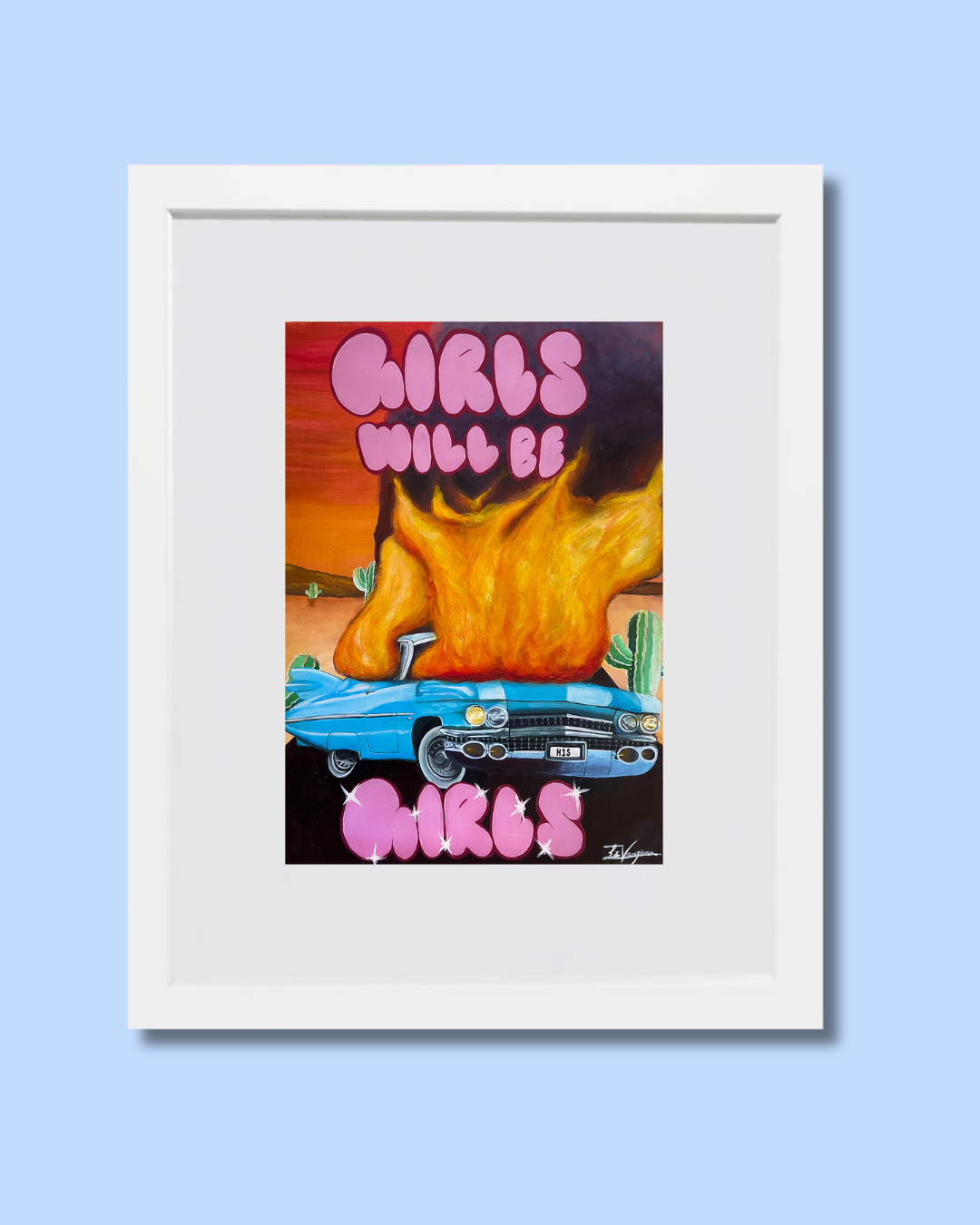'Girls Will Be Girls' Framed A5 Print
