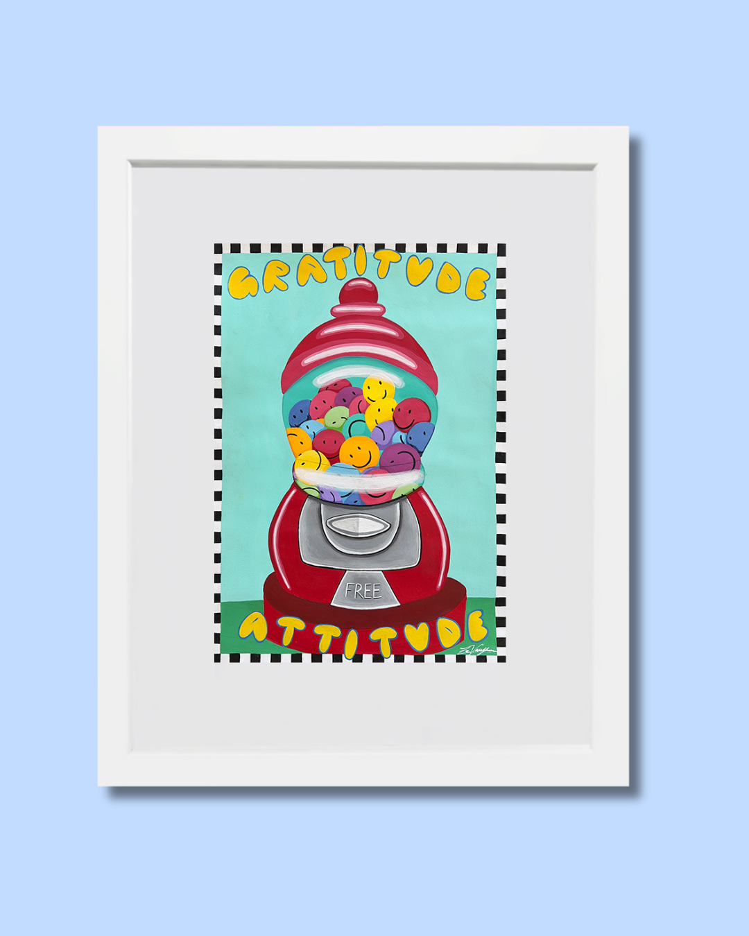 Gratitude Atitude Framed A5 Print