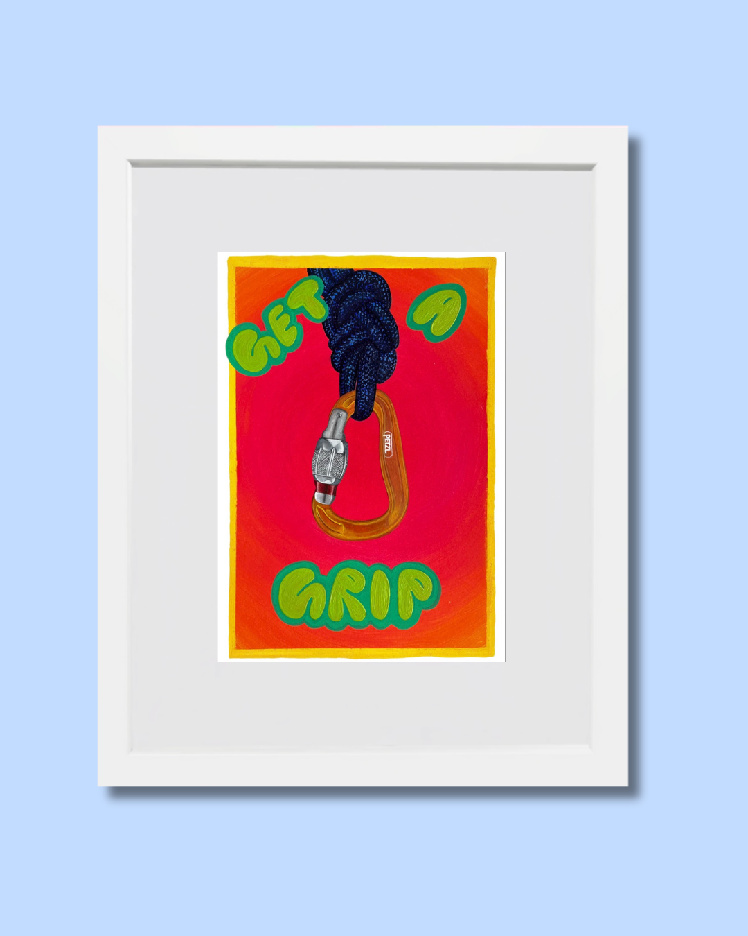 Get A Grip with White Frame