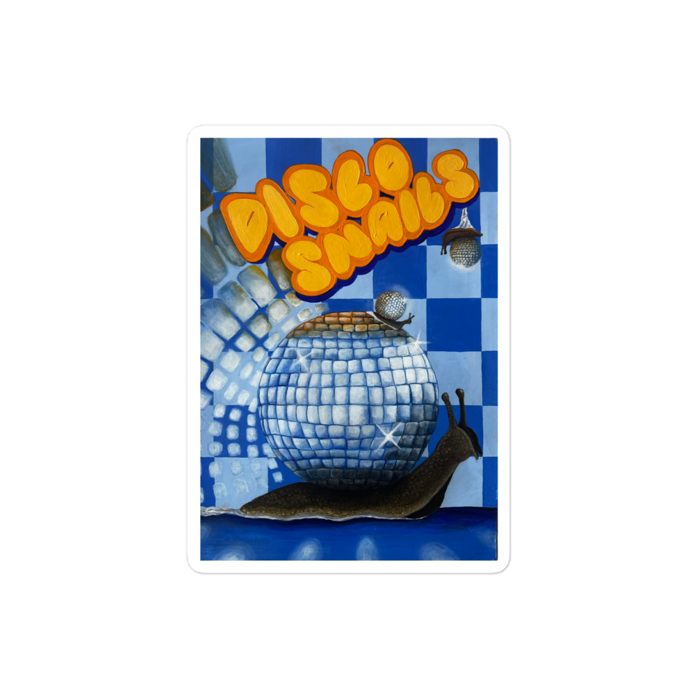 'Disco Snails' Vinyl Sticker