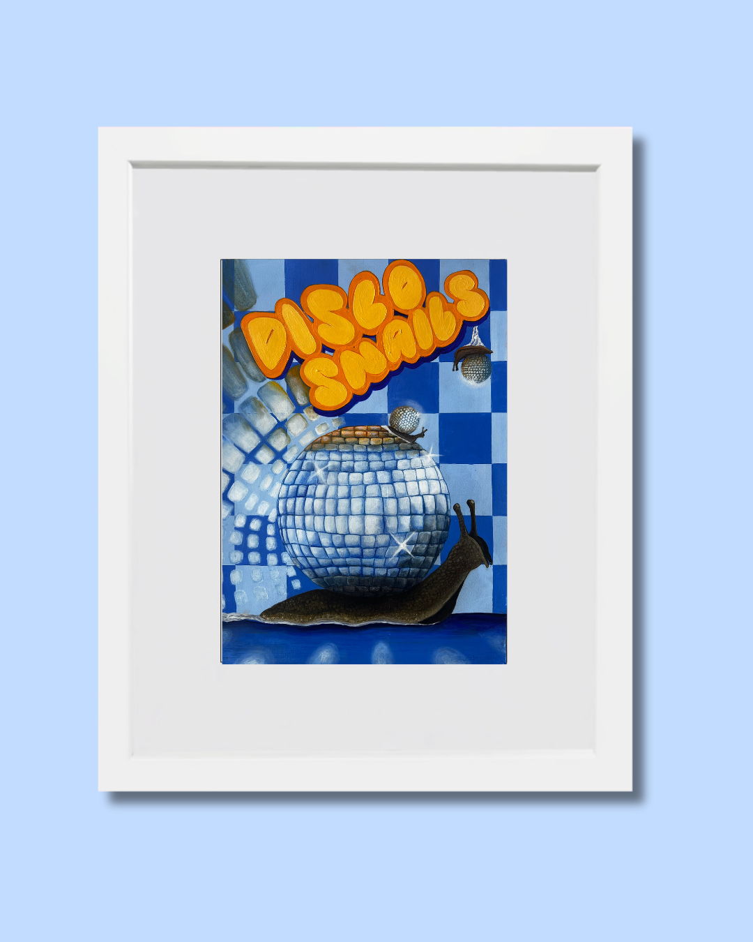'Disco Snails' Framed A5 Print