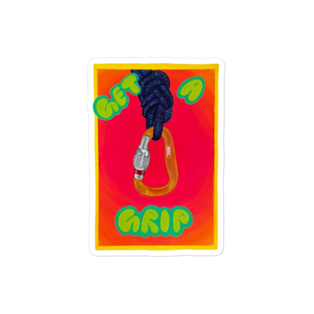 'Get A Grip' Vinyl Sticker