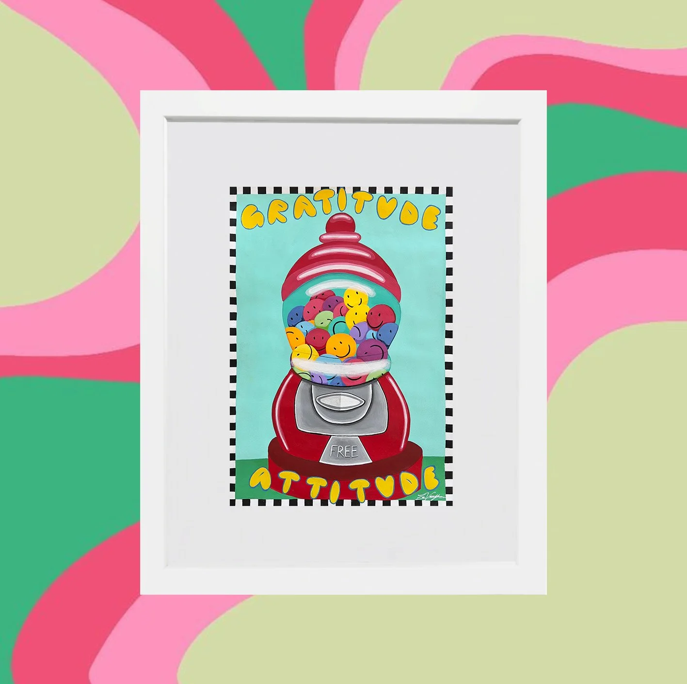 Gratitude Atitude Framed A5 Print