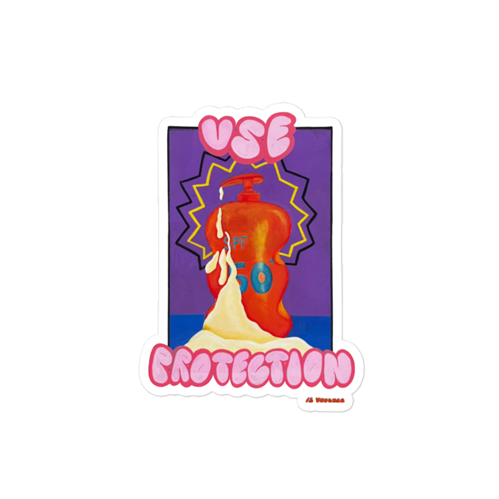 'Use Protection' Vinyl Sticker