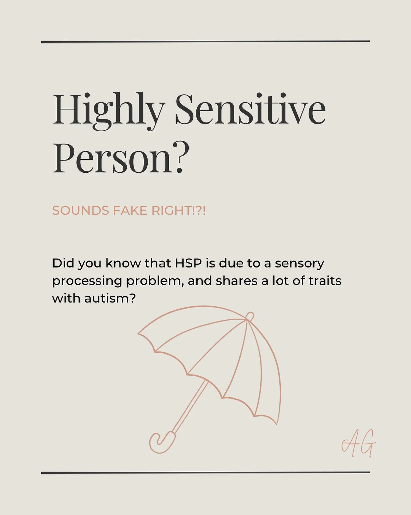 ✨ Understanding HSPs (Highly Sensitive People)
Some people are naturally more sensitive to their surroundings &mdash; emotionally, physically, and socially. This is known as being a Highly Sensitive Person (HSP), a trait found in about 15&ndash;20% o