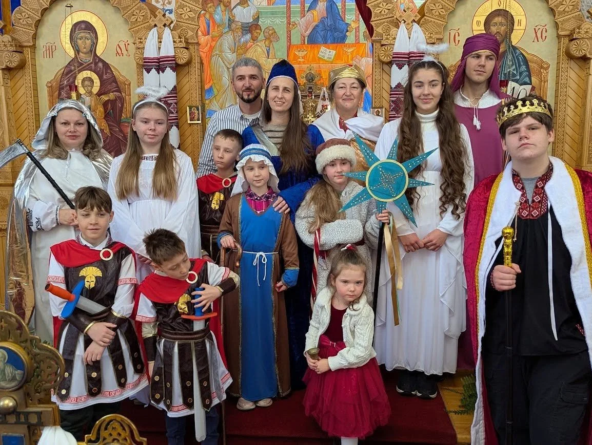 Christmas with Vertep and Nativity scene