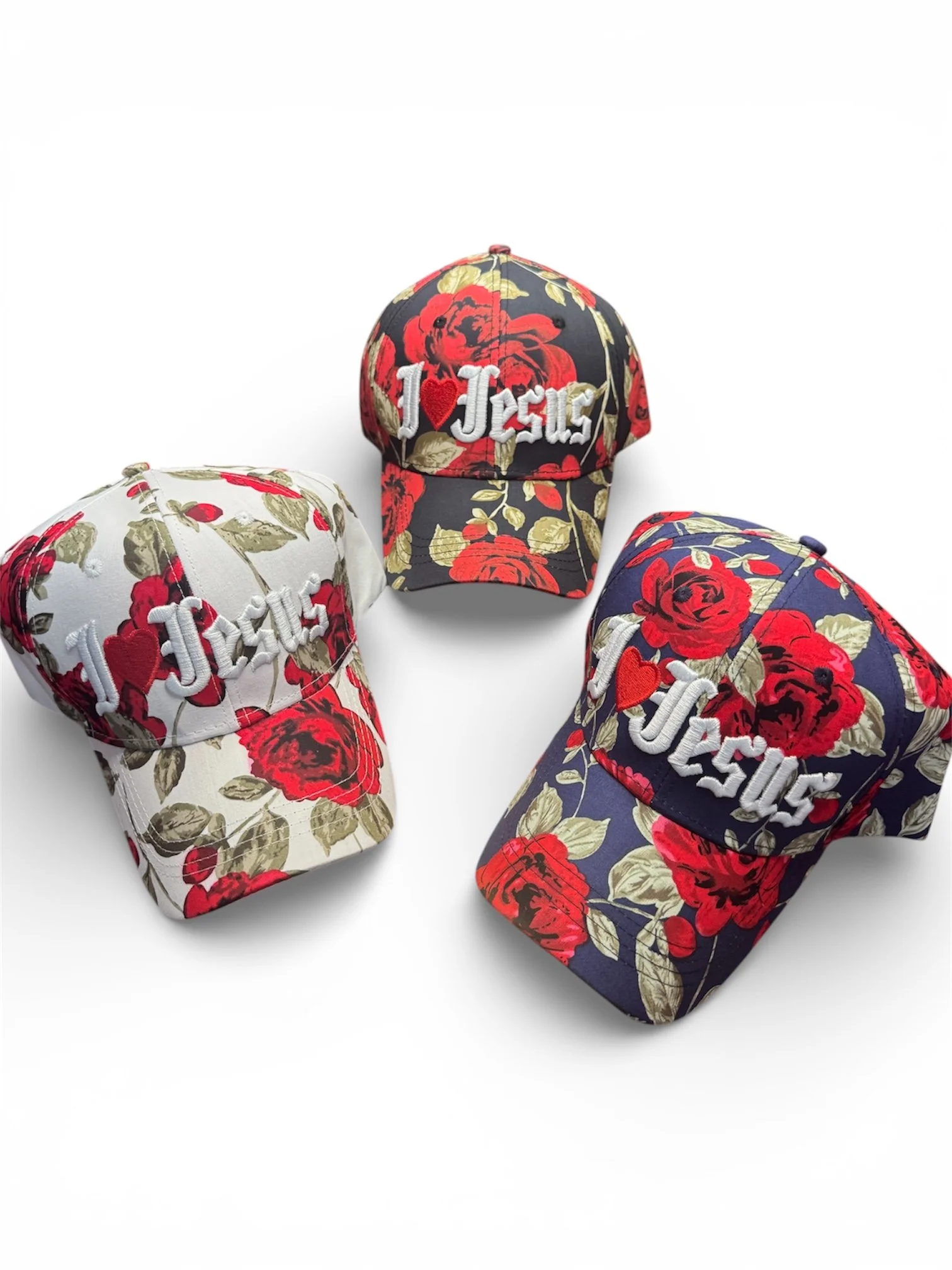 I ❤️ Jesus Floral Hat — R.I.O.T.gear® (Unisex)
