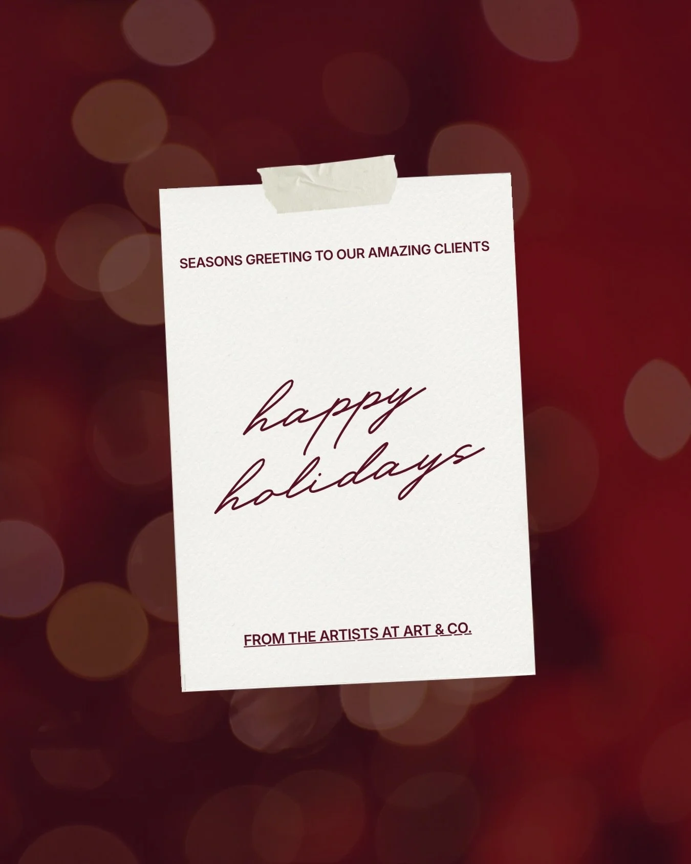 ✨Happiest Holidays ✨
We will be closed for the holiday season from December 23 &ndash; January 6.

If you&rsquo;d like to schedule a private visit during the break, send us a message&mdash;we&rsquo;d love to meet with you.

#scottsdalegallery #happyh