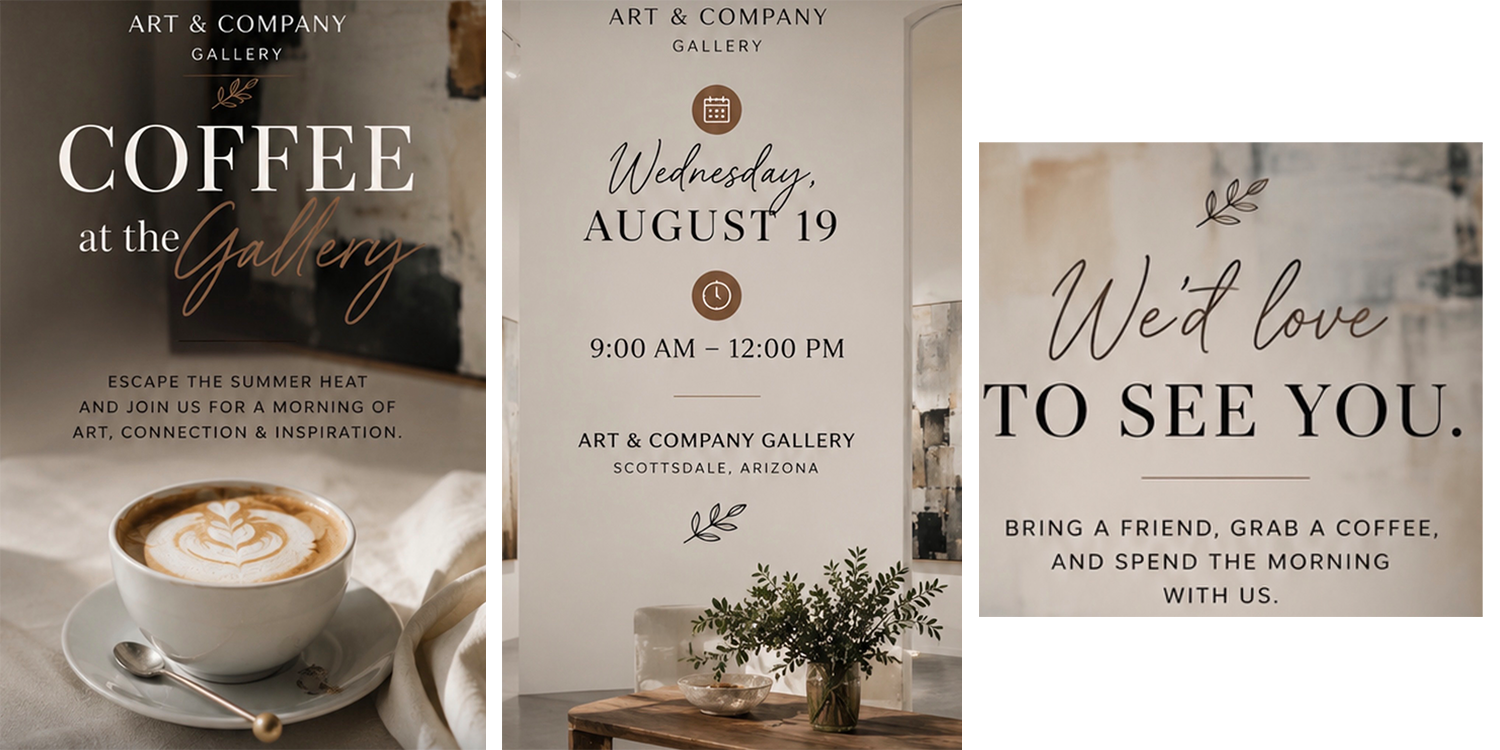 RSVP - Coffee at The Gallery, August 19th