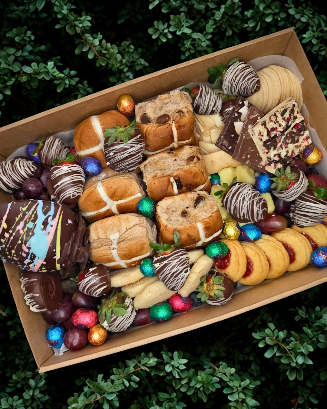 🐰 Easter Treats Sorted! Our Easter boxes are filled with gourmet goodies and seasonal favourites. Perfect for gifting or sharing this Easter. 📩 DM to order ⚠️ Limited boxes available.png
