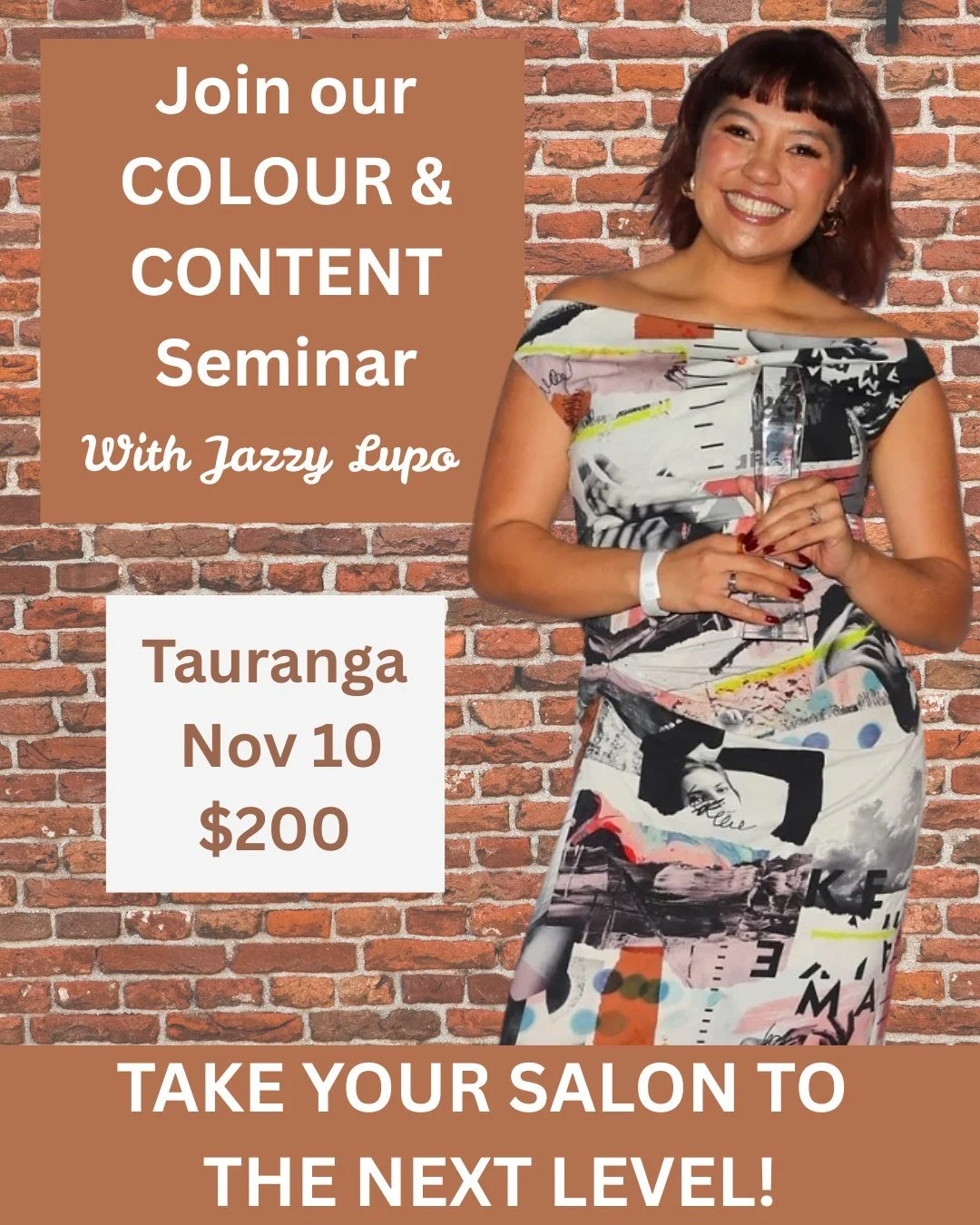 Join 2024’s Digital Influencer of the Year, @jazzylupo for a powerhouse seminar combining social media growth + colour correction mastery 
Learn how to:
🔥 Spot and implement trends before your competition
💡 Build a standout brand in a satura