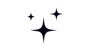 A black silhouette of a generic creature with four tapered points on its head and a curved tail, resembling a stylized spider or similar insect, with a dark purple star-shaped pattern behind it.