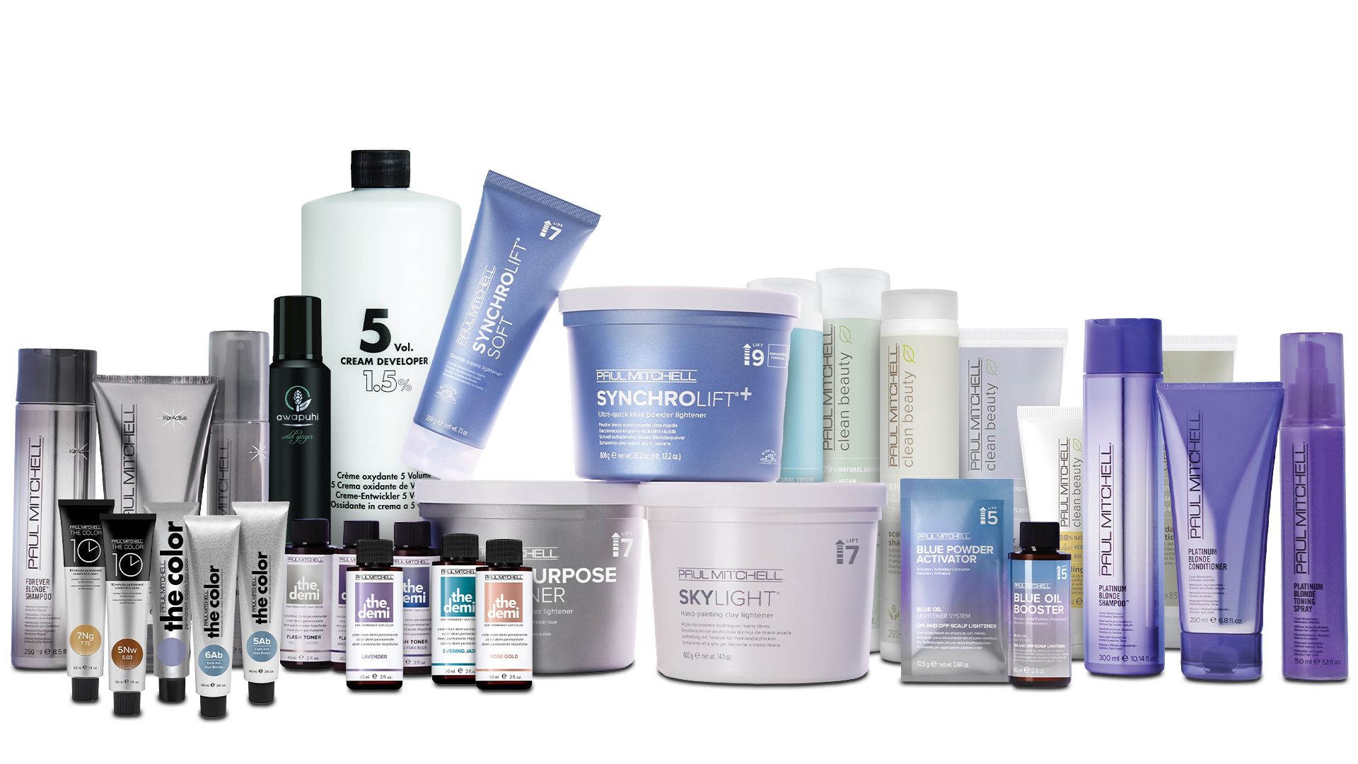 Paul Mitchell range of haircare products distributed exclusively by PHB Ltd in New Zealand.