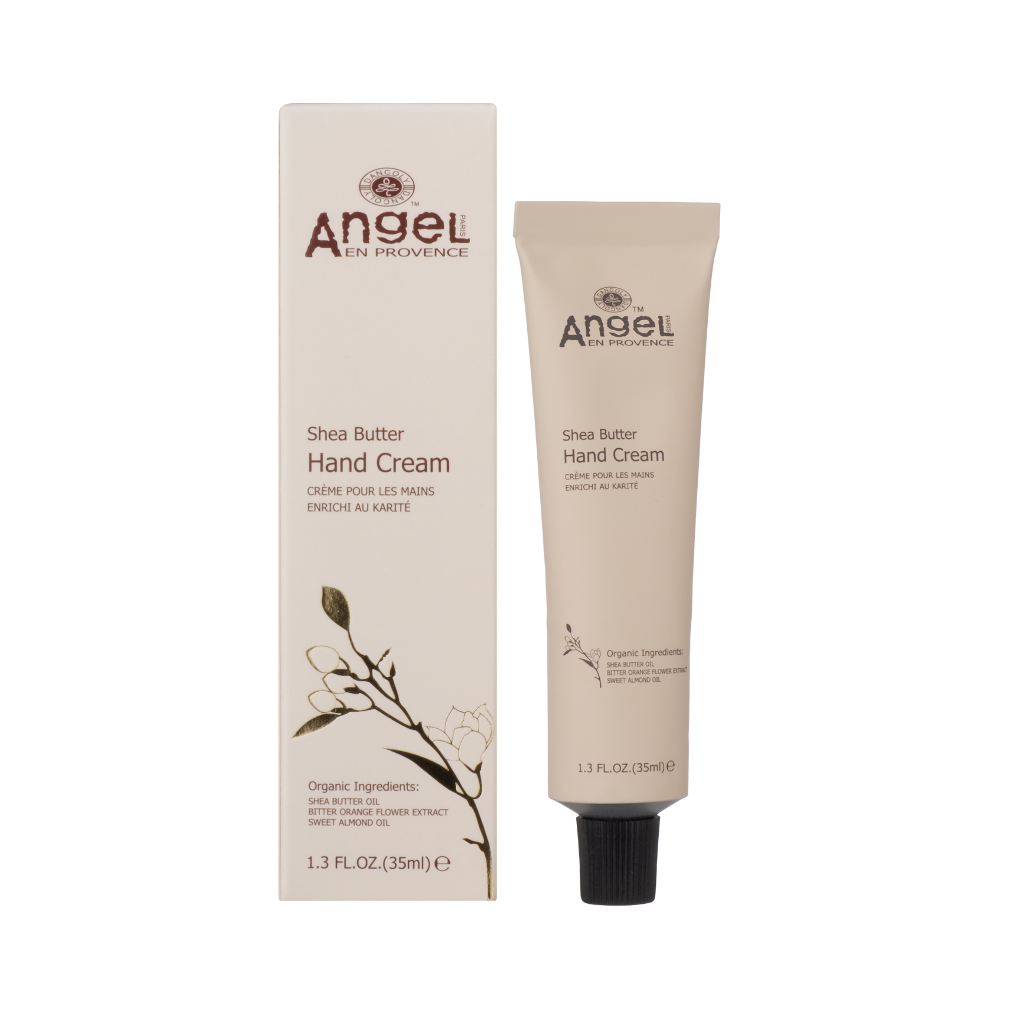 Angel en Provence shea butter hand cream bottle with packaging