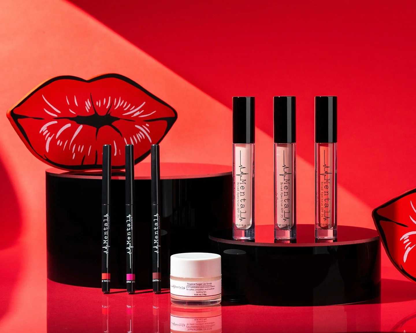 Mental Skincare. A beauty brand with a nod to bold eras, big personalities, and the quiet power of speaking your truth.

For this shoot, we leaned into high-gloss attitude, retro shapes, and a shadow that knew when to hold back.

Mental health deserv