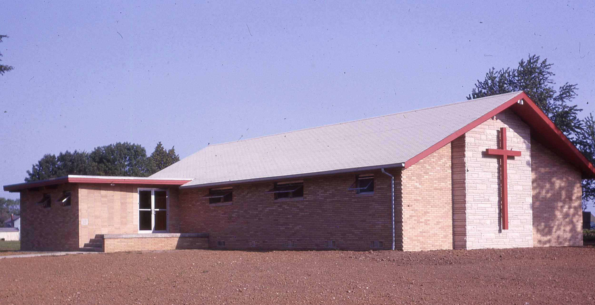 The new church, ready for installation of grass.