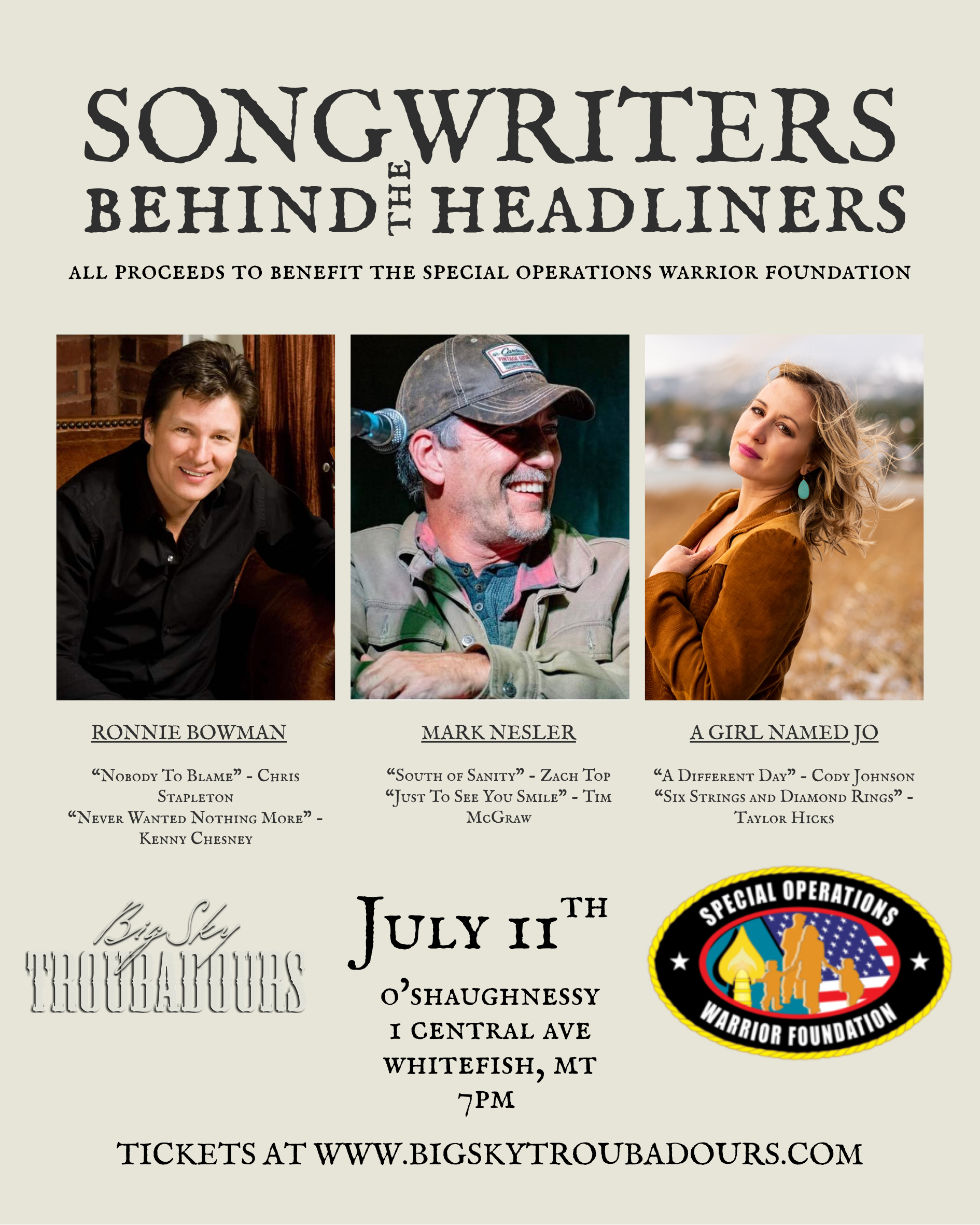 Songwriters Behind the Headliners