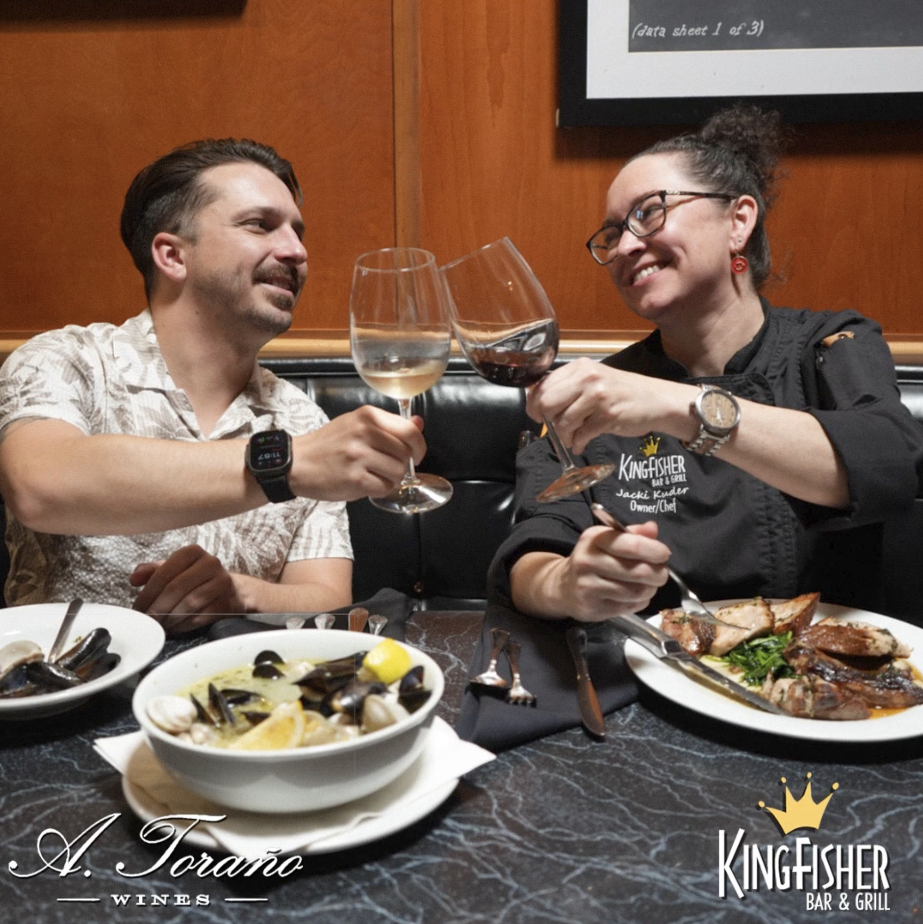 Kingfisher X A. Torano Wines coming together for a 5 course dinner thoughtfully prepared by Jacki from Kingfisher each paired with the perfect pour from A. Torano Wines