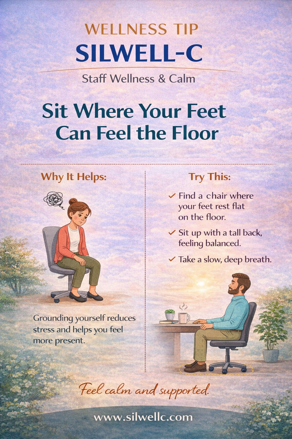  Sit Where Your Feet Can Feel the Floor