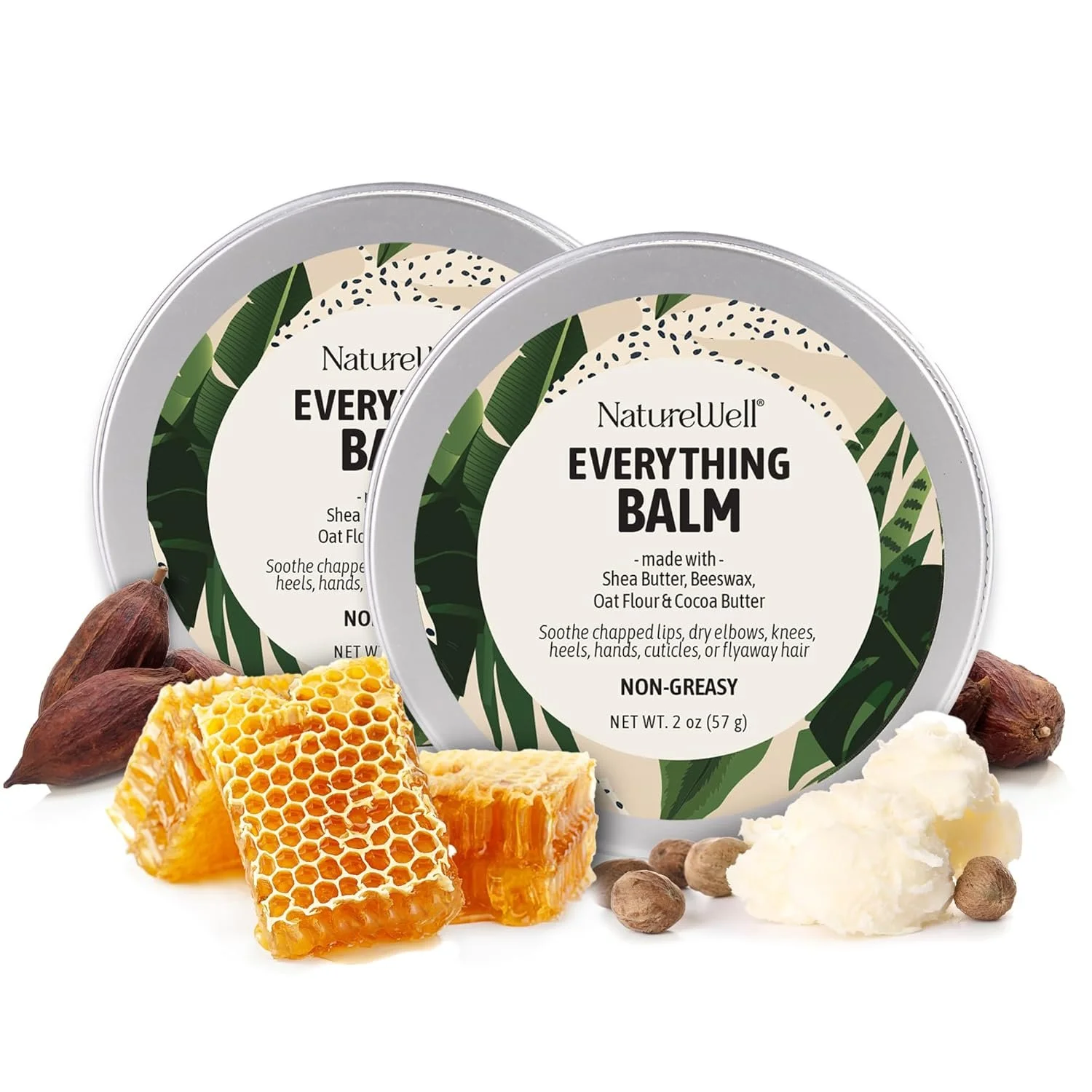 NATURE WELL Multi-Use Everything Balm (Unscented, 2-Pack)