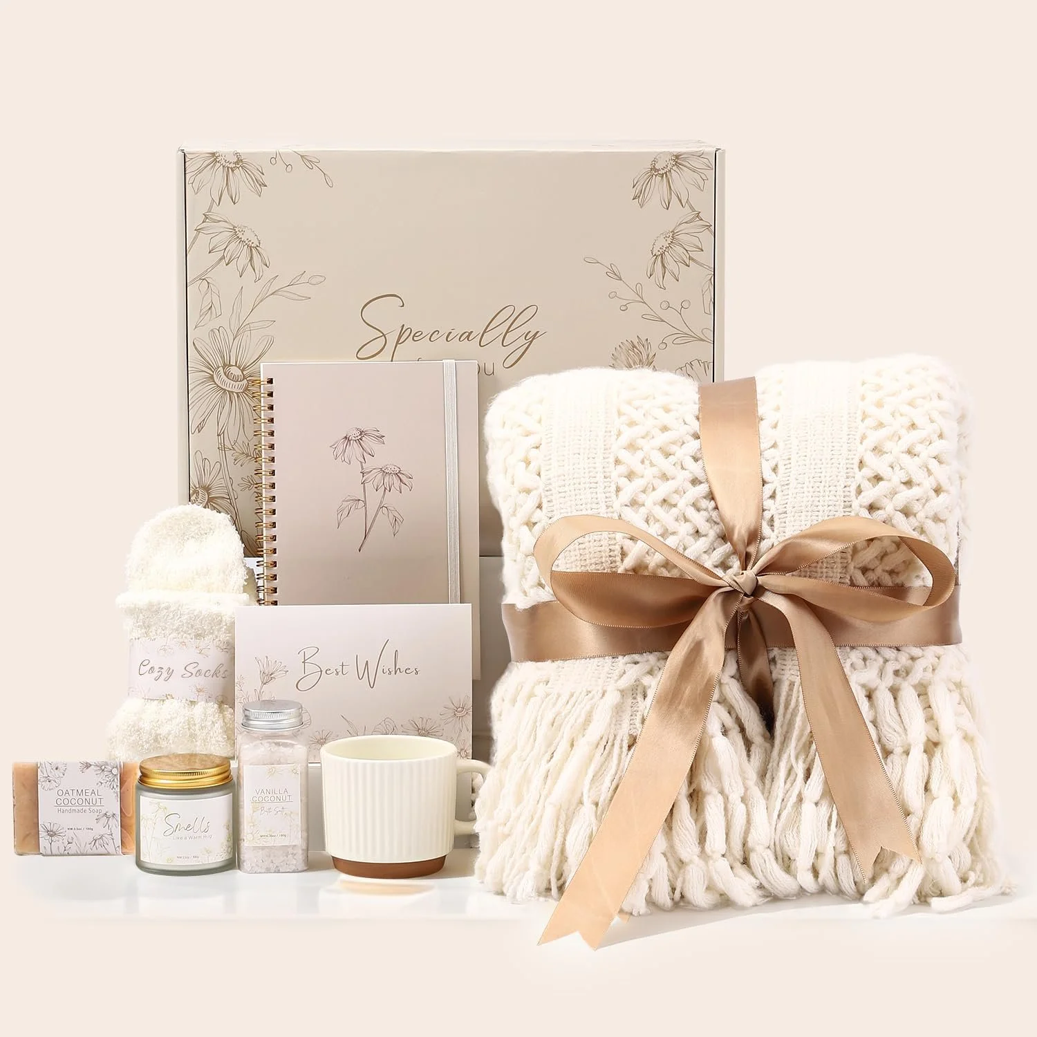 Cozy Self-Care Spa Gift Basket for Women