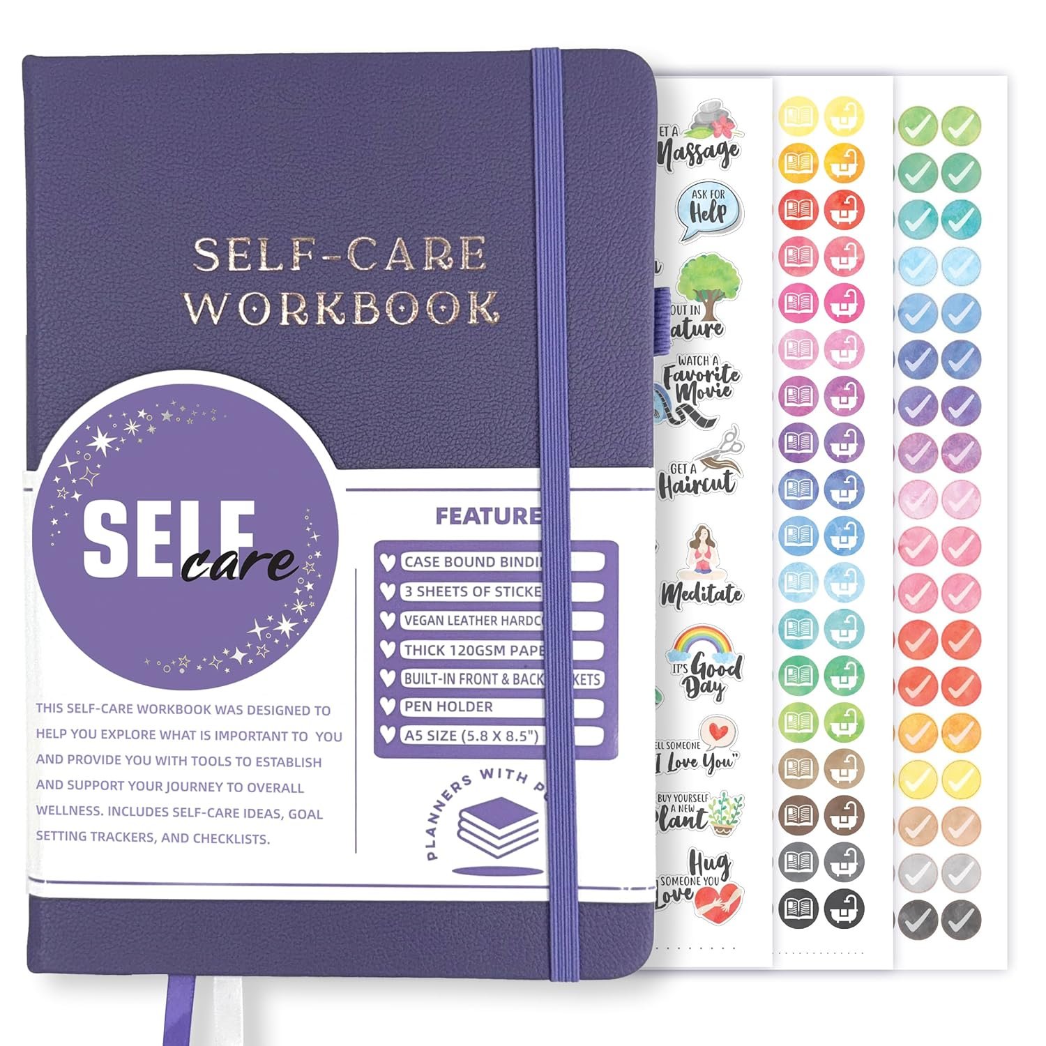 Planners with Purpose Self-Care Planner (A5 – Purple)