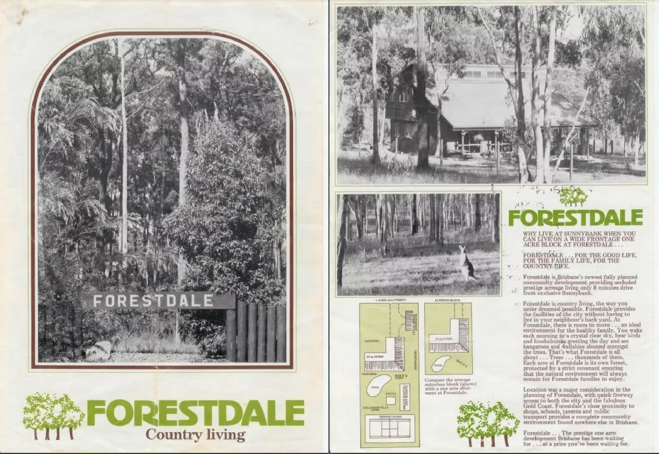 Original Forestdale community pamphlet from the late 1970s