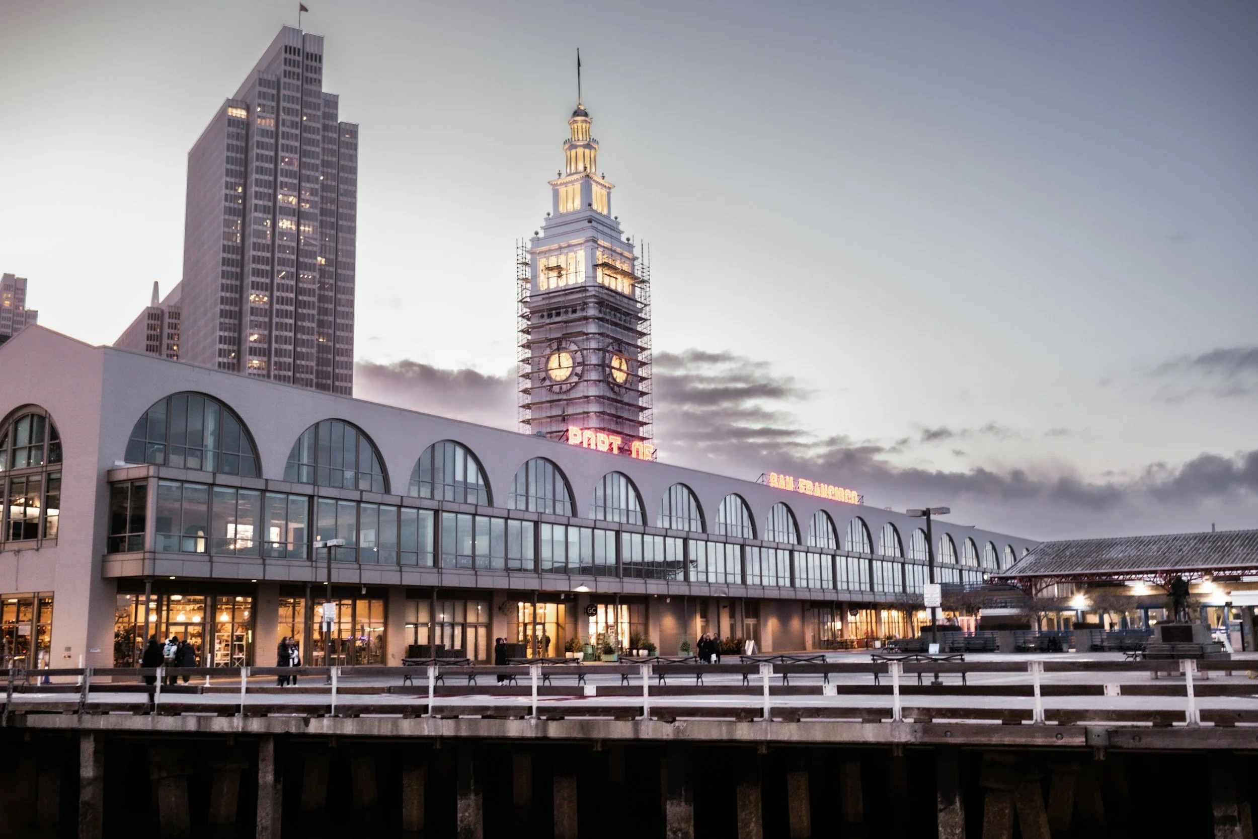 Ferry Building Marketplace – Bustling with local food, shops, and bay views.